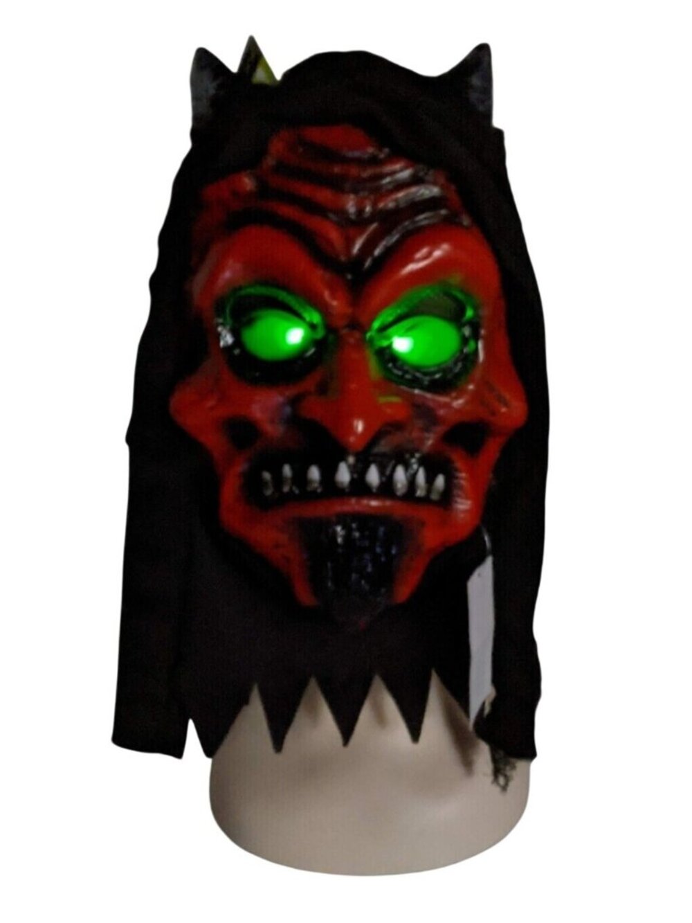 Devil Totally Ghoul Evil Eyes Light Up Vintage Halloween Mask